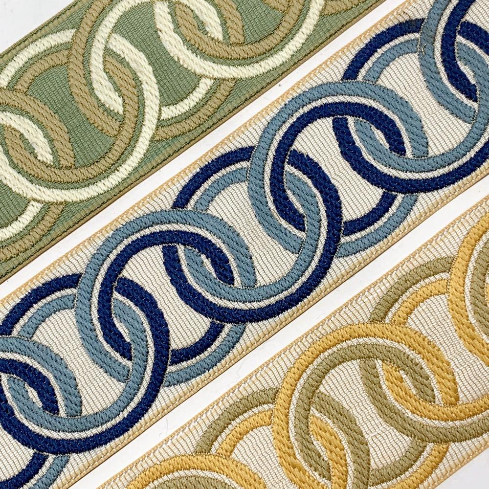 55mm Elegant Tapestry Tape with Braided Chain Design, view 5