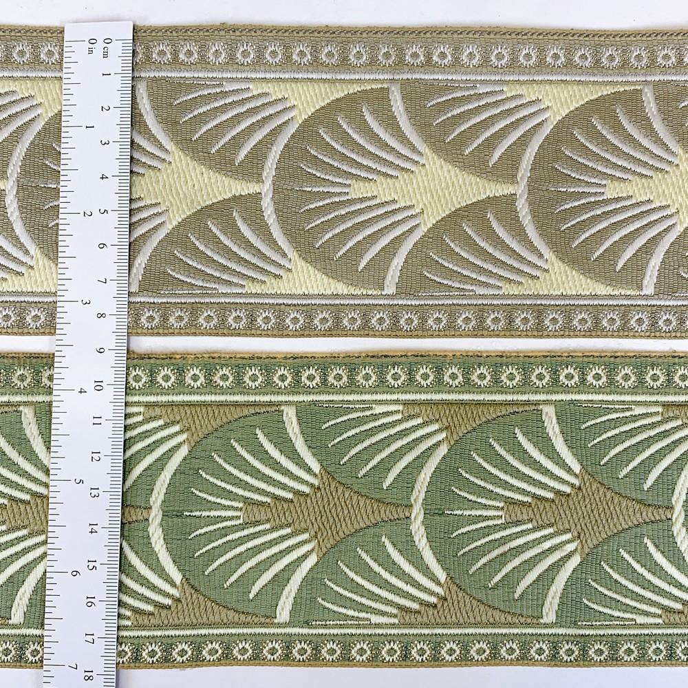90mm Art Deco Palm Tapestry Tape, view 2