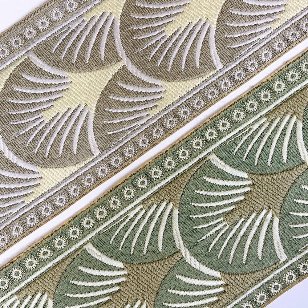 90mm Art Deco Palm Tapestry Tape, view 4