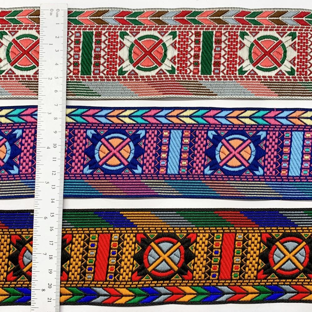 66 mm Geometrical ColourFul Jacquard Ribbon, view 2
