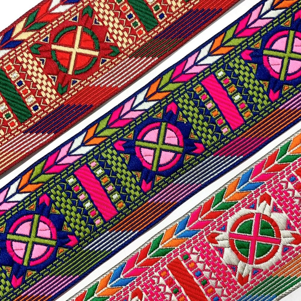 66 mm Geometrical ColourFul Jacquard Ribbon, view 3