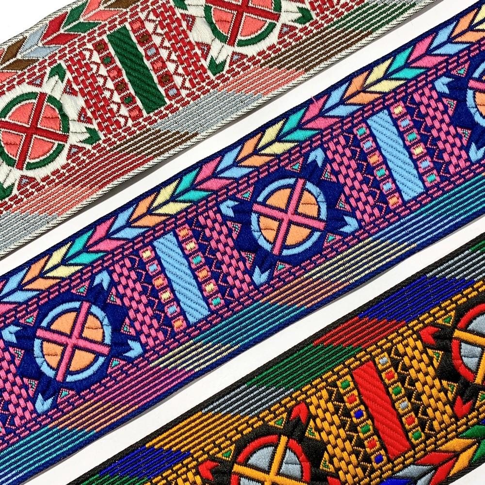 66 mm Geometrical ColourFul Jacquard Ribbon, view 4