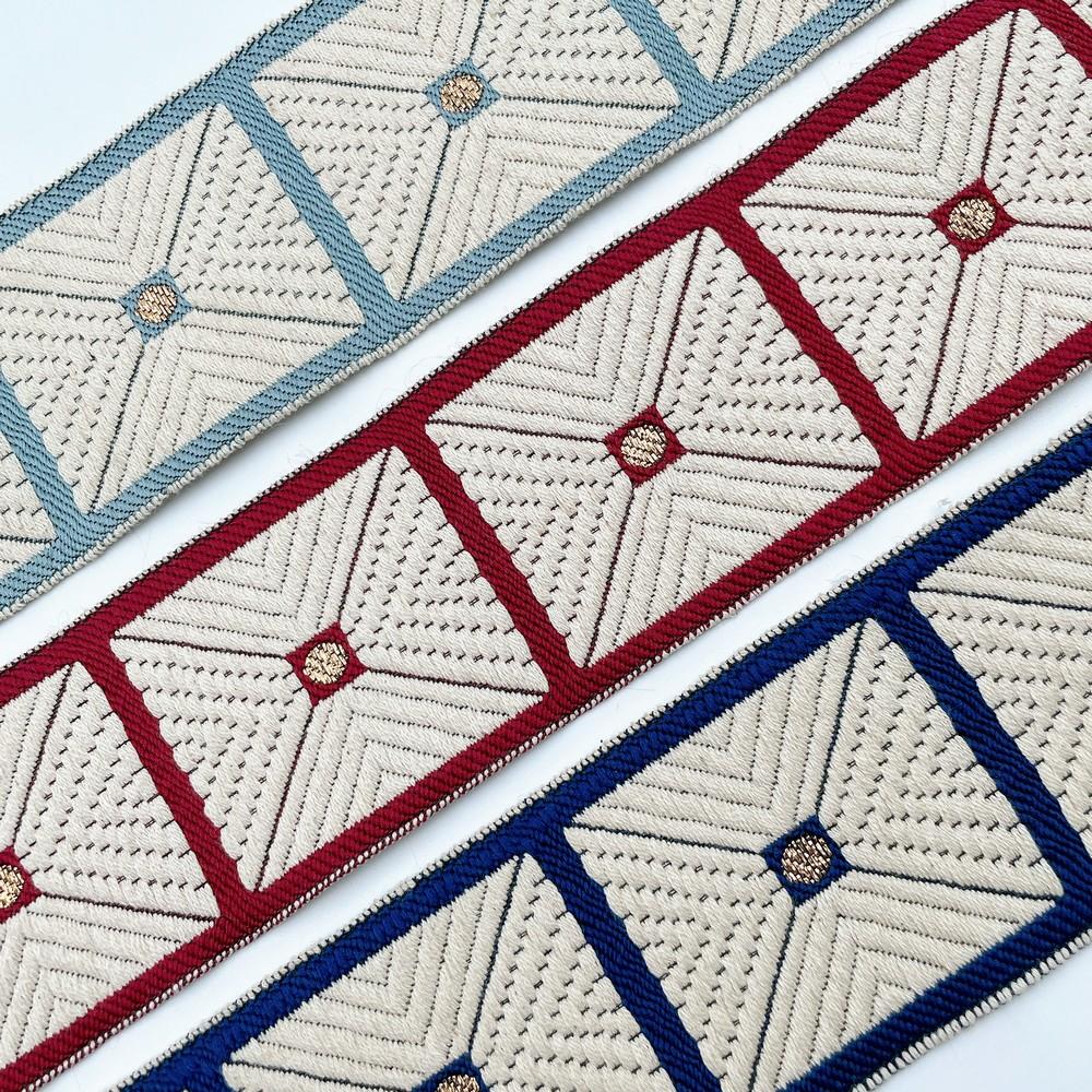 58mm Wide Geometric Square Pattern Lace Border for Sewing, Garments, DIY Crafts & Home Decor, view 7