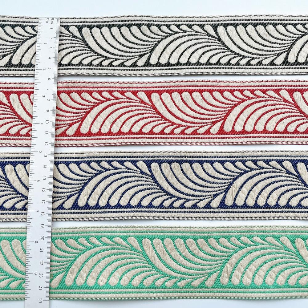 58mm Wide Botanical Leaf Pattern Lace Border for Sewing, Garments, DIY Crafts & Home Decor, view 3