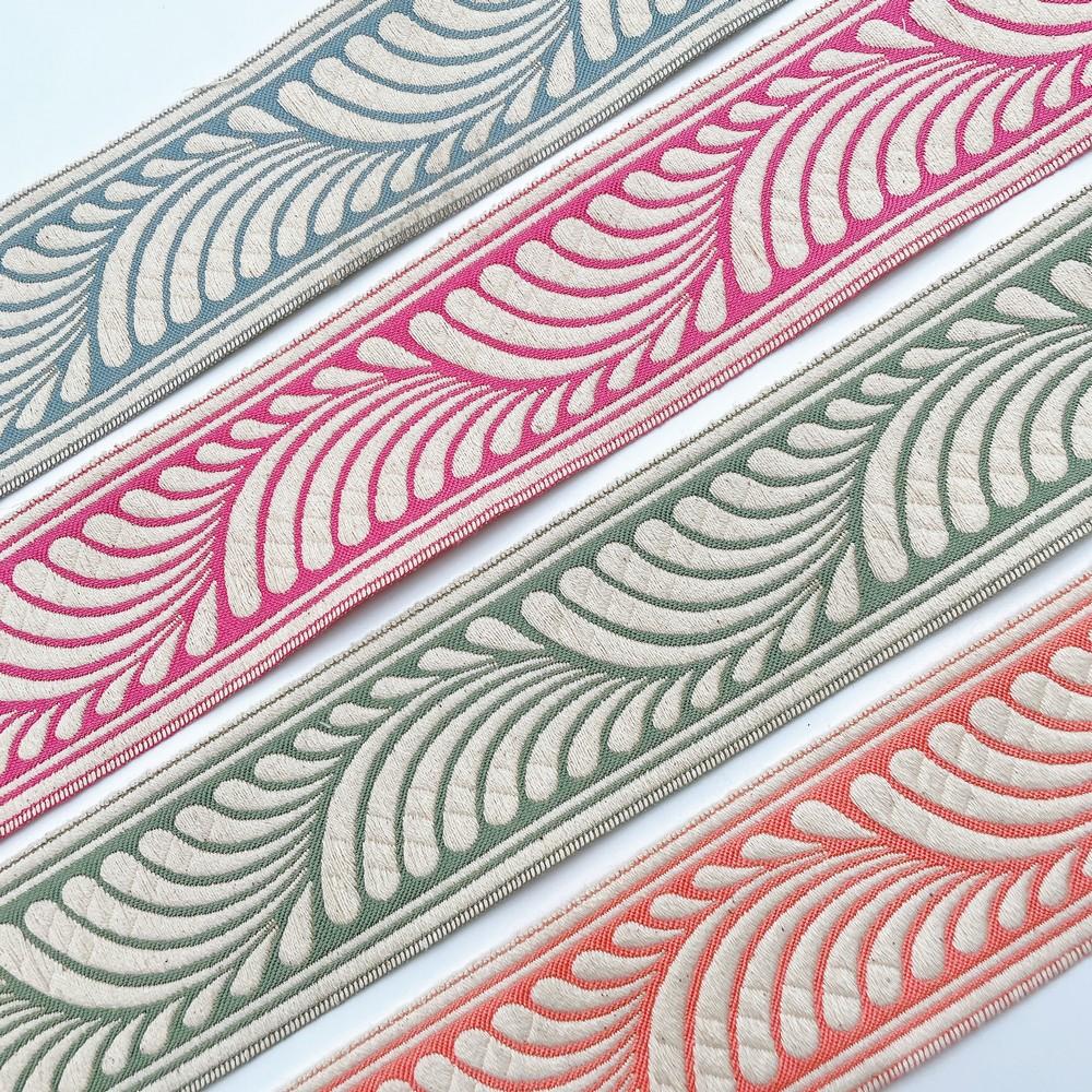 58mm Wide Botanical Leaf Pattern Lace Border for Sewing, Garments, DIY Crafts & Home Decor, view 5