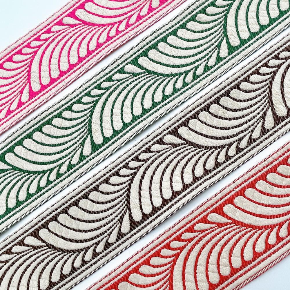 58mm Wide Botanical Leaf Pattern Lace Border for Sewing, Garments, DIY Crafts & Home Decor, view 7