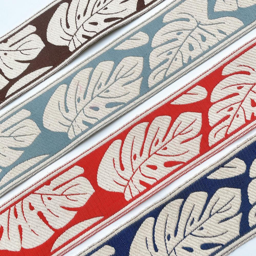 58mm Wide Tropical Monstera Leaf Pattern Lace Border for Sewing, Garments, DIY Crafts & Home Decor, view 7