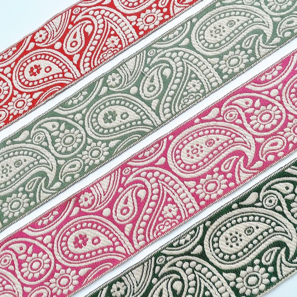 55mm Wide Traditional Paisley Motif Lace Border for Sewing, Garments, DIY Crafts & Home Decor, view 5