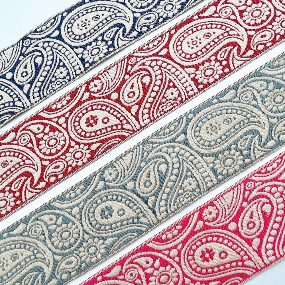 55mm Wide Traditional Paisley Motif Lace Border for Sewing, Garments, DIY Crafts & Home Decor, view 6