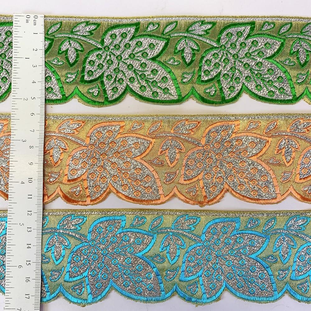 52 mm Designer Pan Cutwork Jacquard Ribbons, view 4