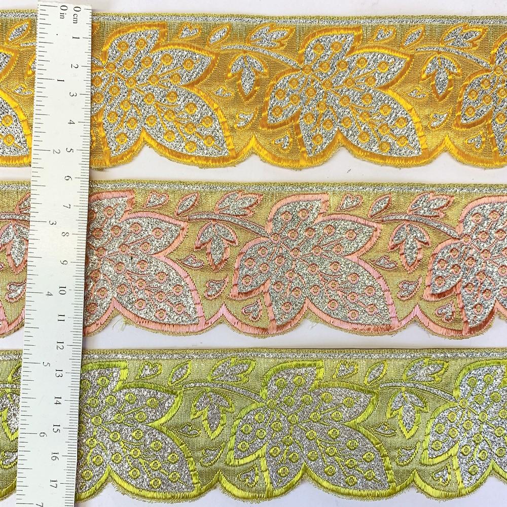 52 mm Designer Pan Cutwork Jacquard Ribbons, view 8