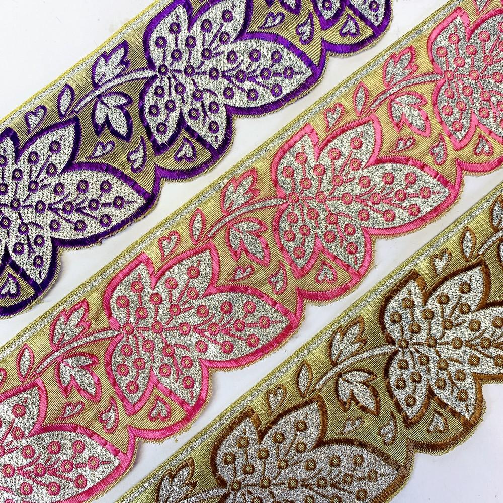 52 mm Designer Pan Cutwork Jacquard Ribbons, view 5