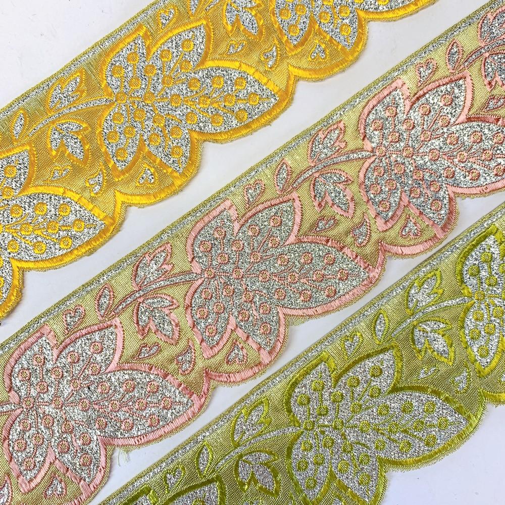 52 mm Designer Pan Cutwork Jacquard Ribbons, view 3