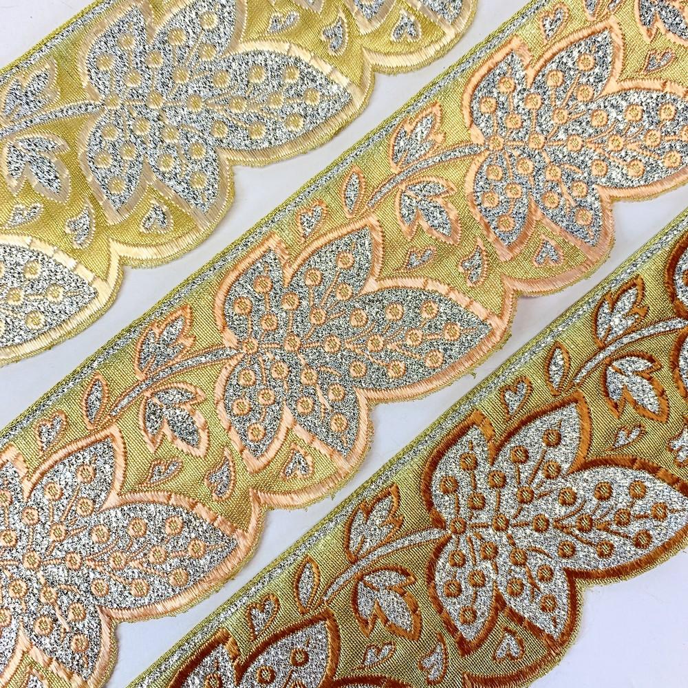 52 mm Designer Pan Cutwork Jacquard Ribbons, view 9