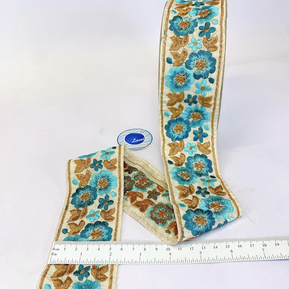 62 mm Designer Parsi Embroidery Lace, view 1