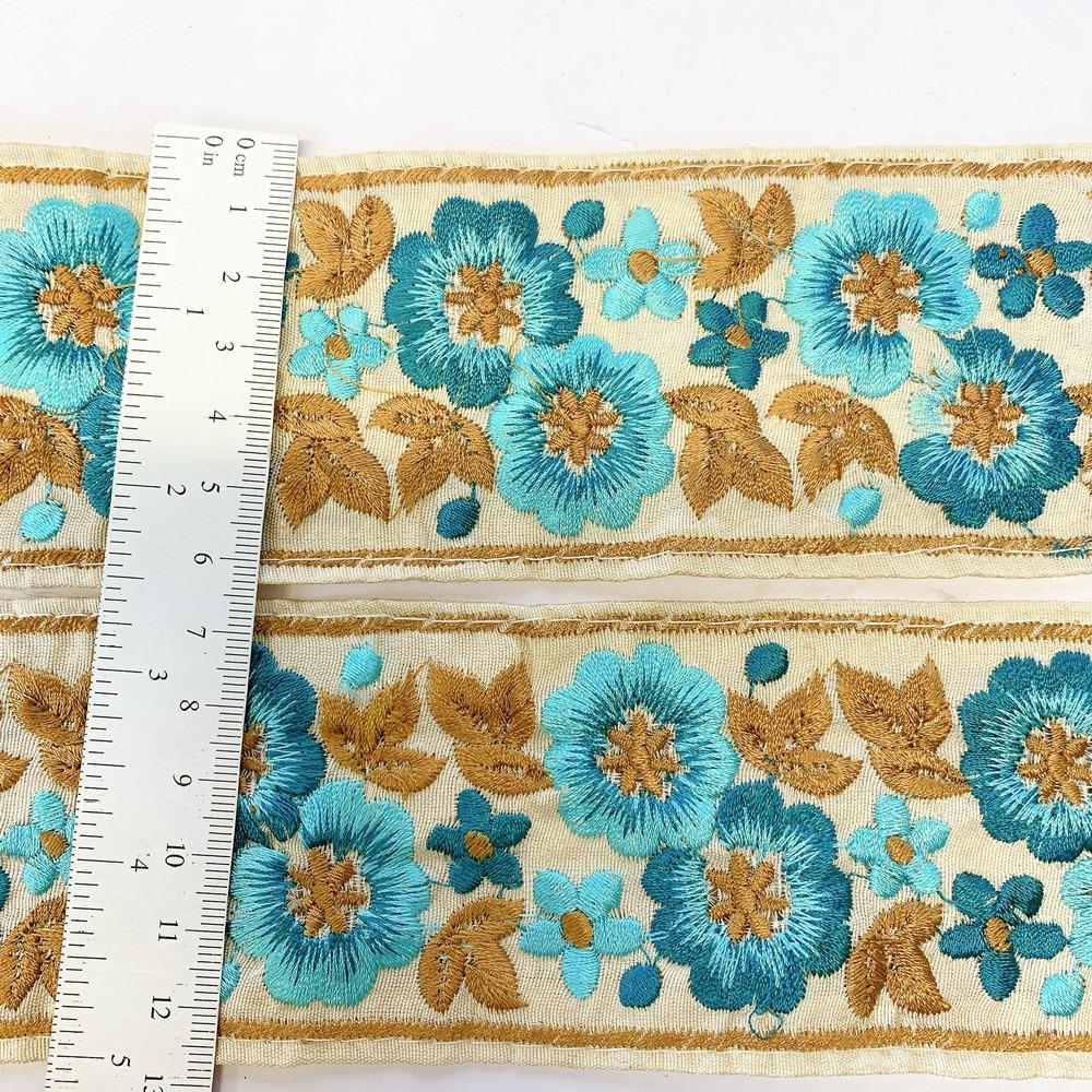 62 mm Designer Parsi Embroidery Lace, view 2
