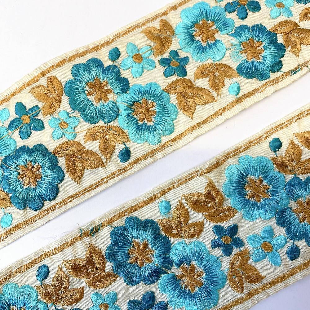 62 mm Designer Parsi Embroidery Lace, view 3