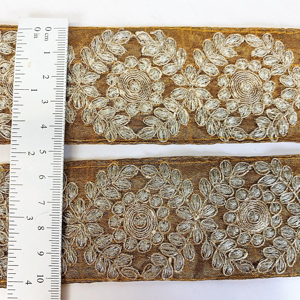 48 mm Designer Embroidery Work Lace With Dori Work, view 1