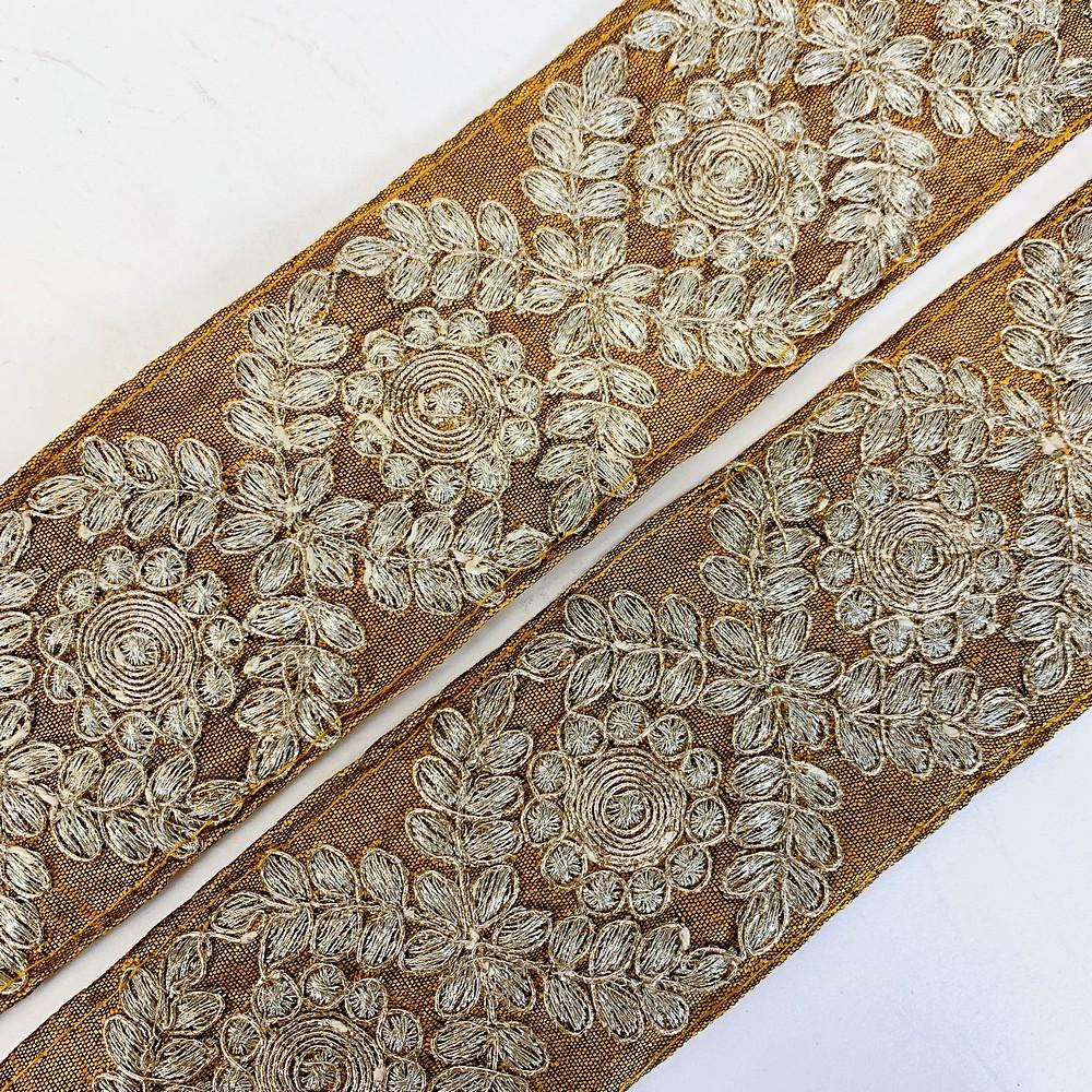 48 mm Designer Embroidery Work Lace With Dori Work, view 2
