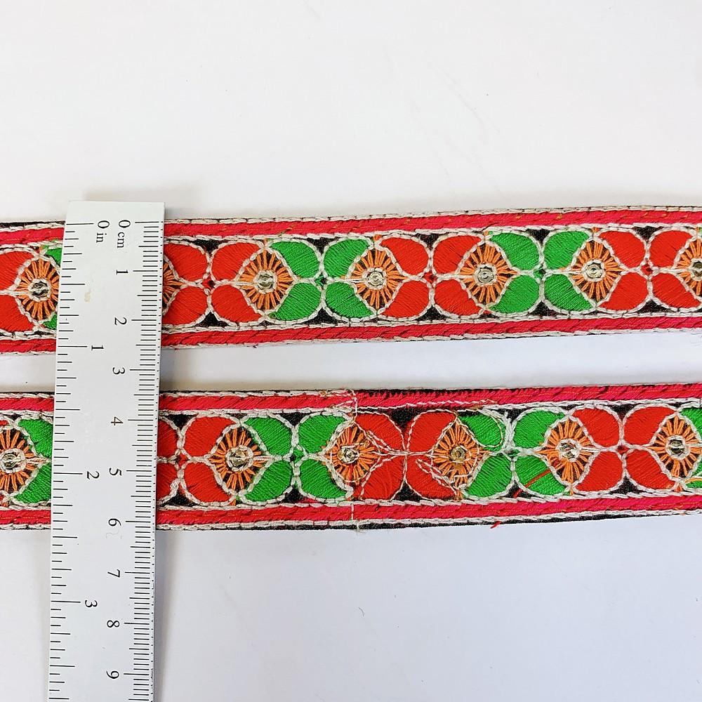 28 mm Designer Embroidery Lace With Sequins Work, view 1