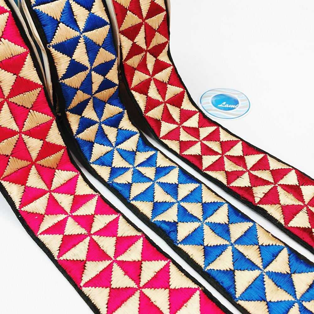 54 mm Square Design Embroidery Lace, view 2