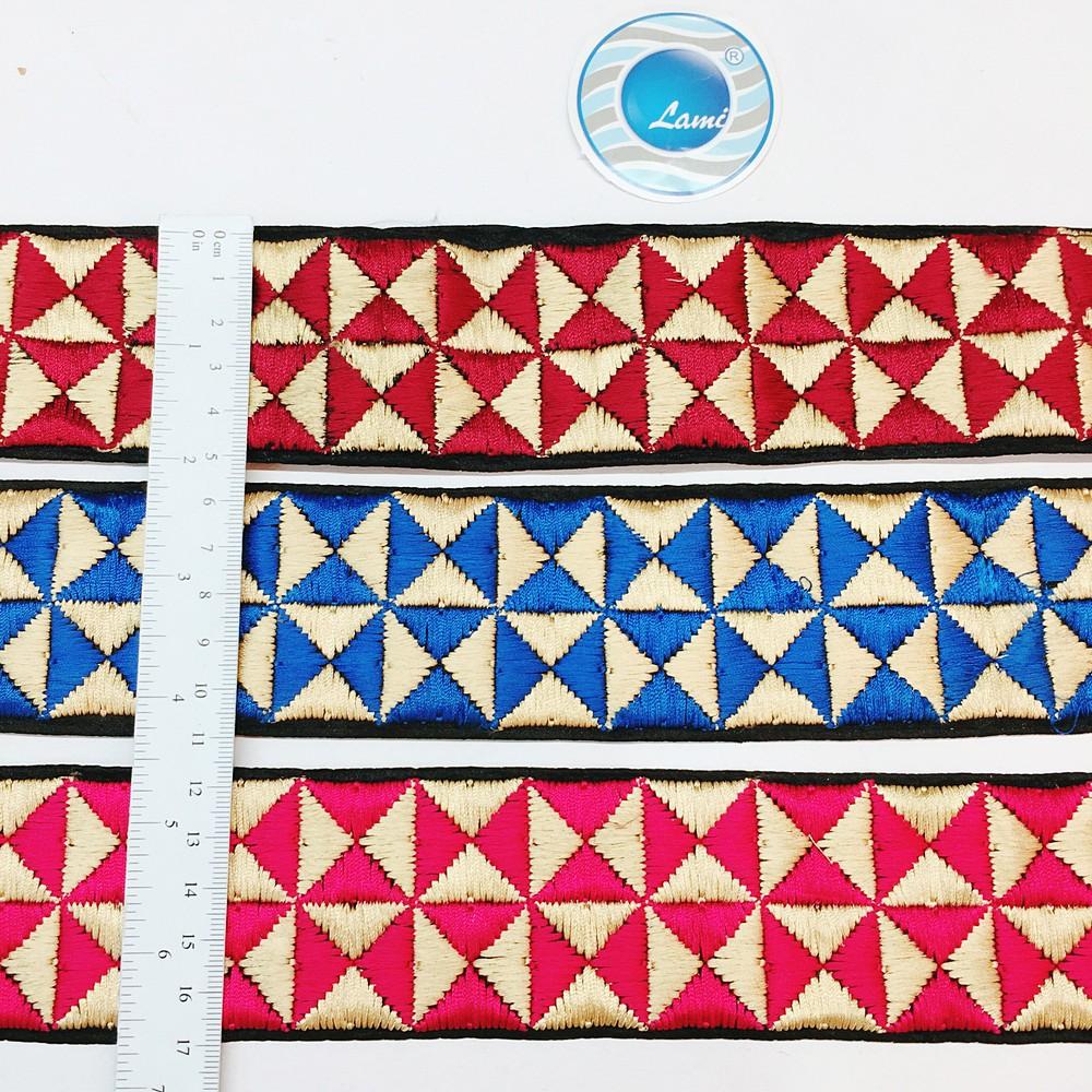 54 mm Square Design Embroidery Lace, view 1