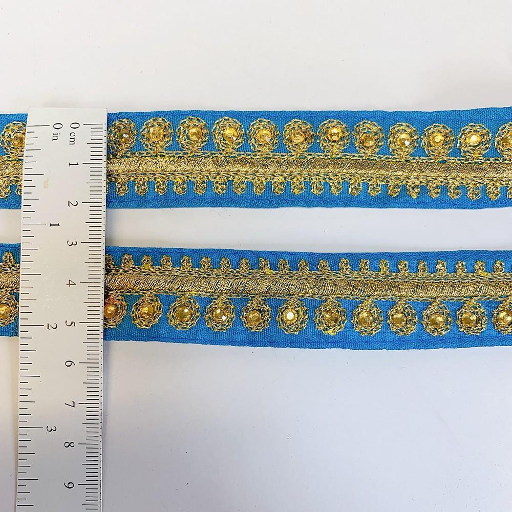 25mm Designer Embroidery Lace With Stone Work, view 1