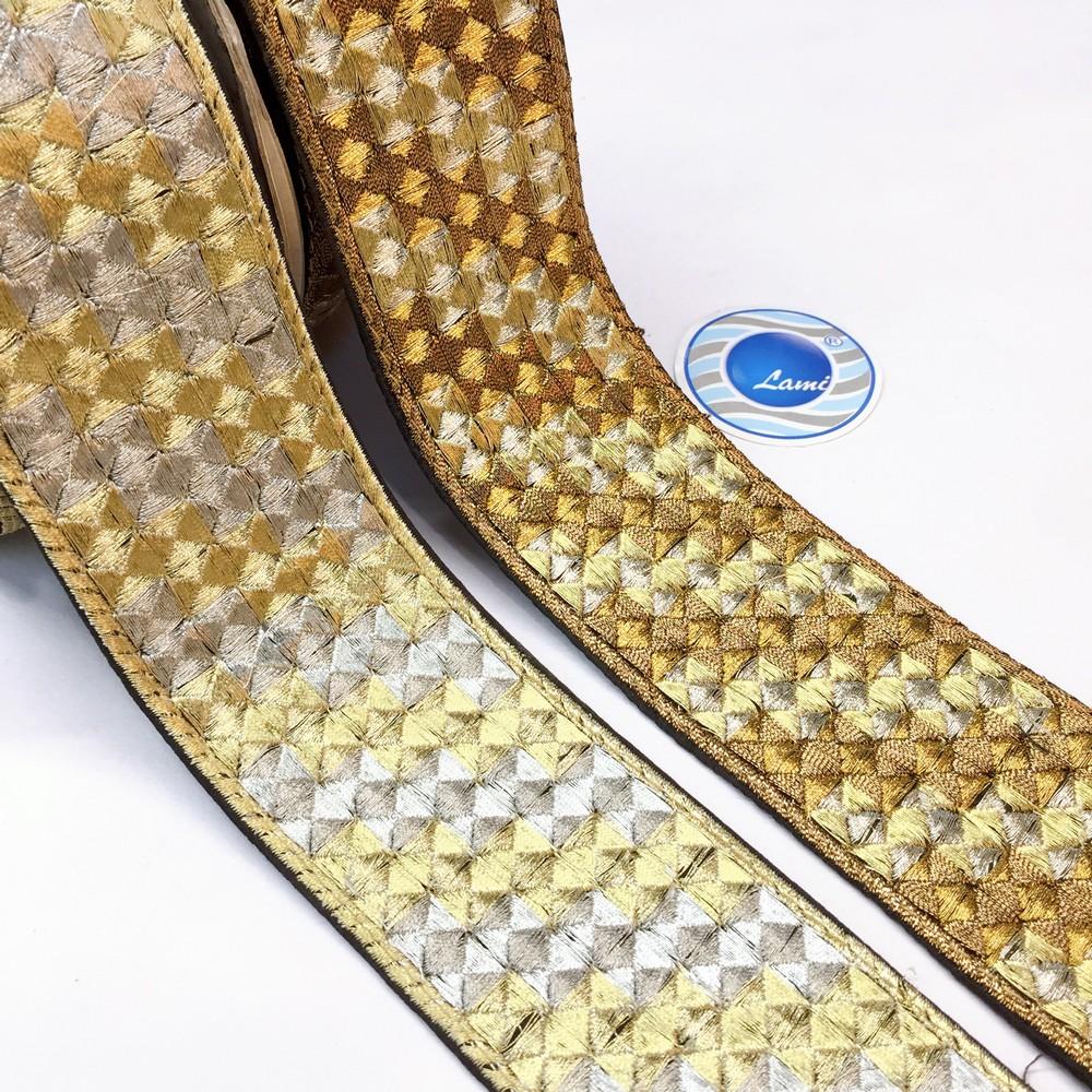 65mm Embroidery Checks Line Designen Lace, view 1