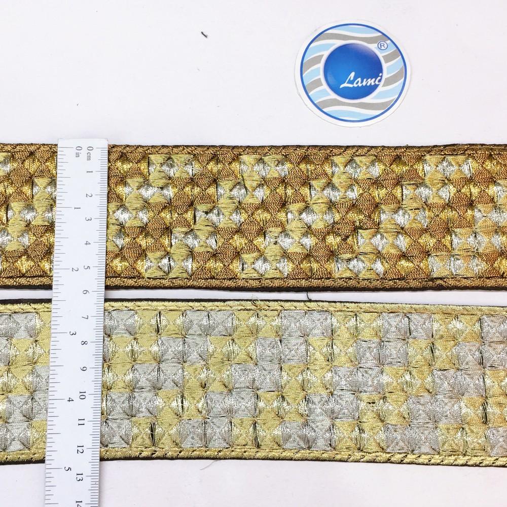 65mm Embroidery Checks Line Designen Lace, view 2