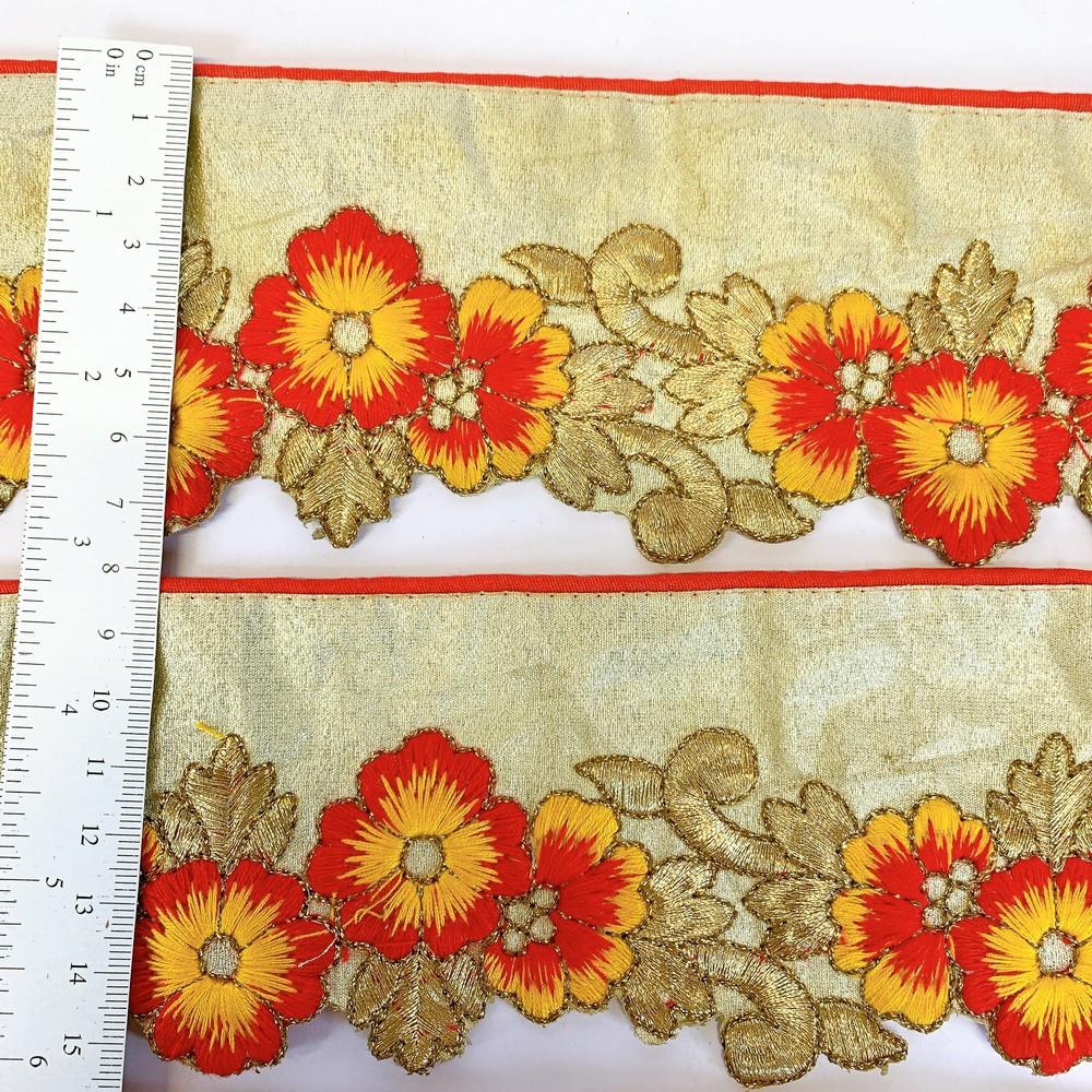 70mm Designer Cutwork Embroidery Lace, view 2