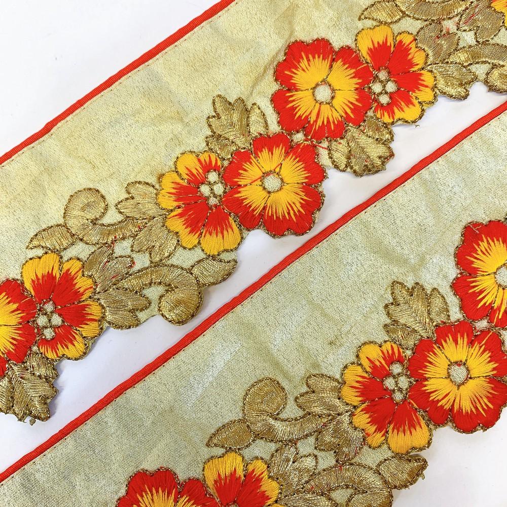70mm Designer Cutwork Embroidery Lace, view 3