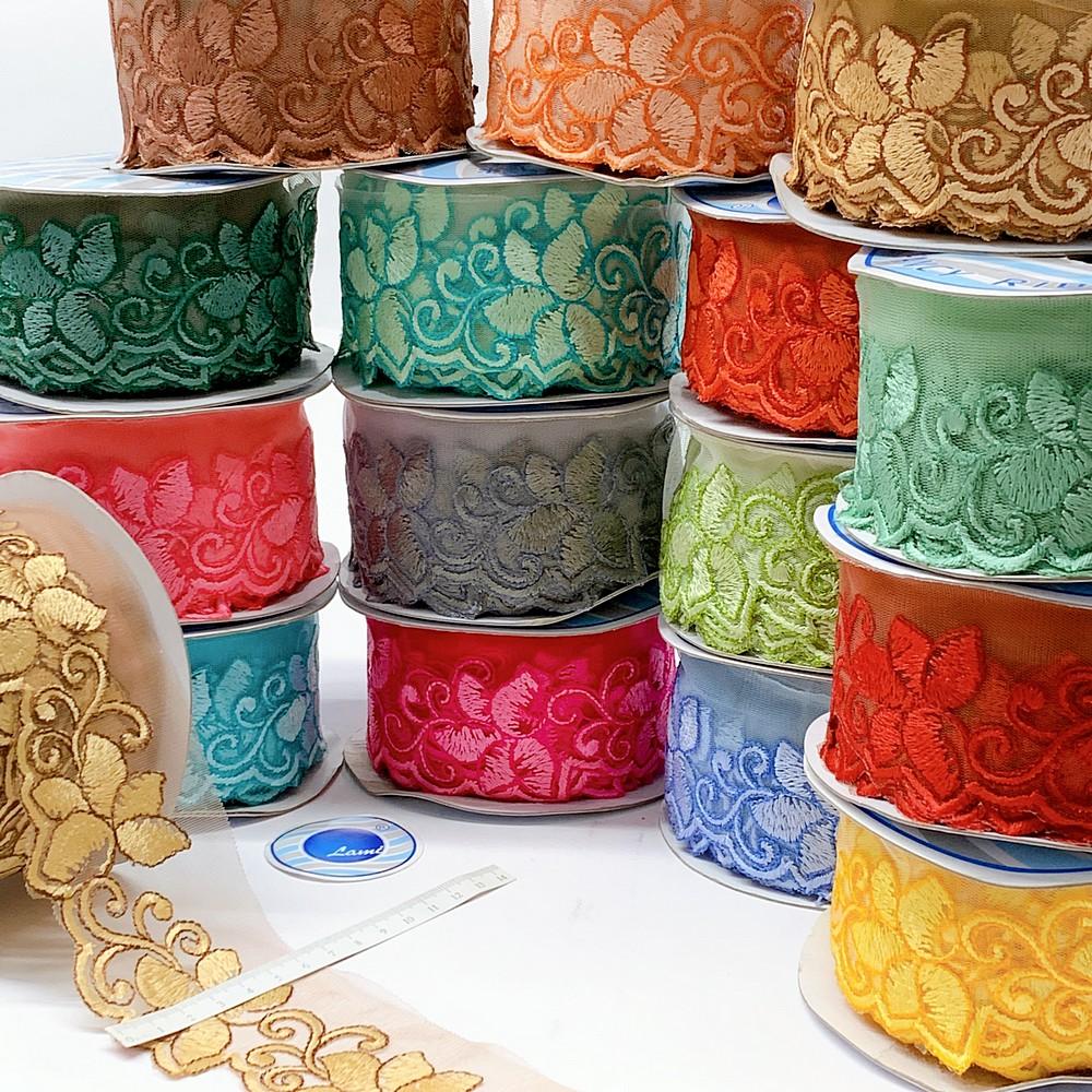 48 mm Designer Cutwork Embroidery Lace, view 1