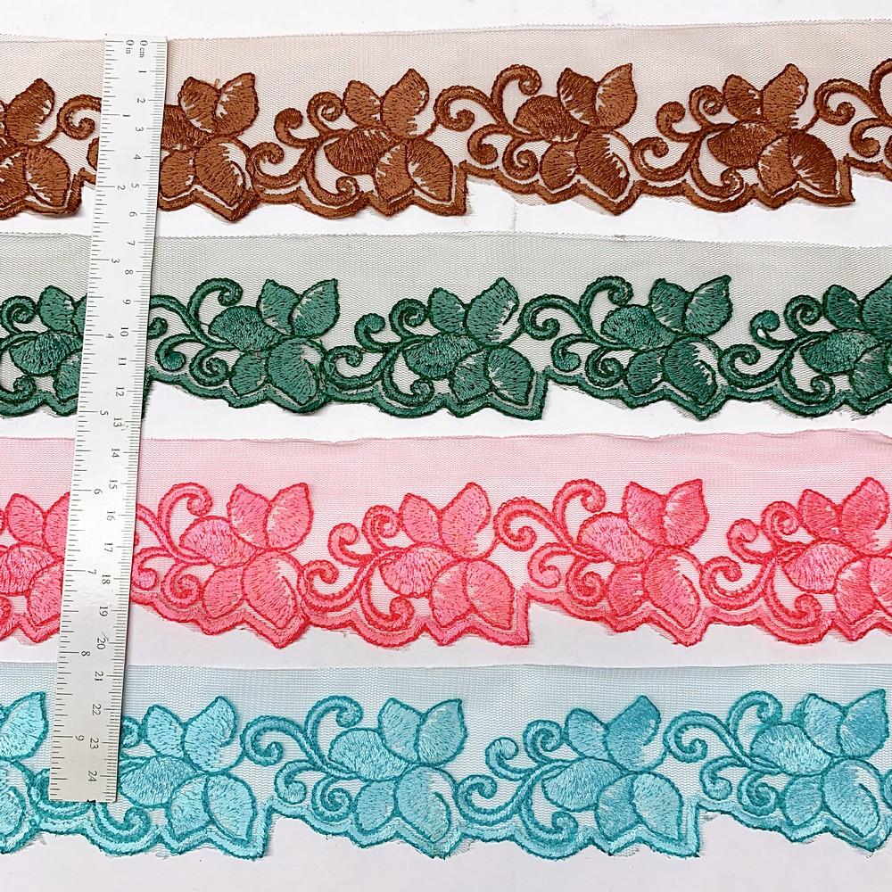 48 mm Designer Cutwork Embroidery Lace, view 2