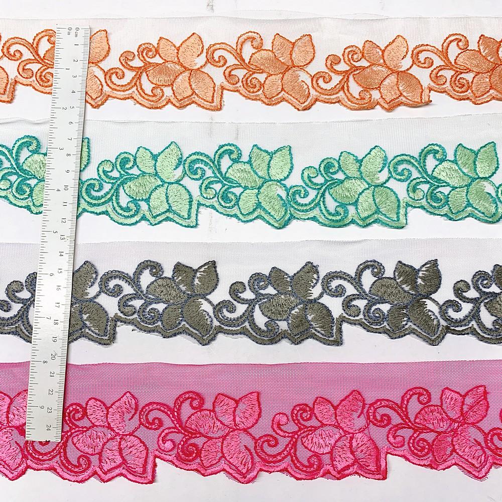 48 mm Designer Cutwork Embroidery Lace, view 3