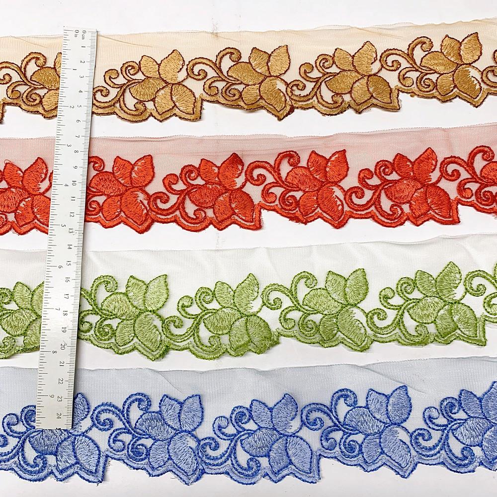 48 mm Designer Cutwork Embroidery Lace, view 4