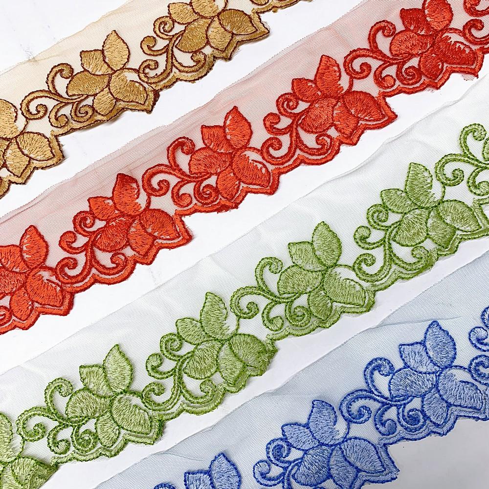 48 mm Designer Cutwork Embroidery Lace, view 8