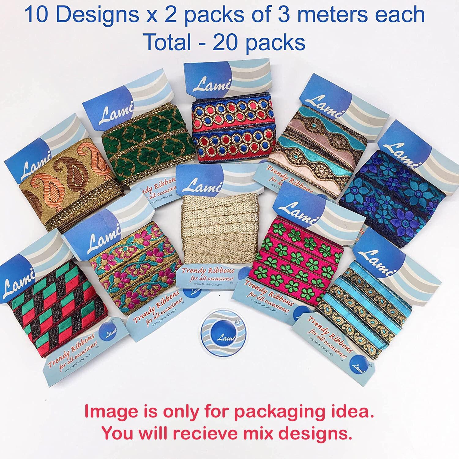 Assorted Vintage Jacquard Ribbons, view 1