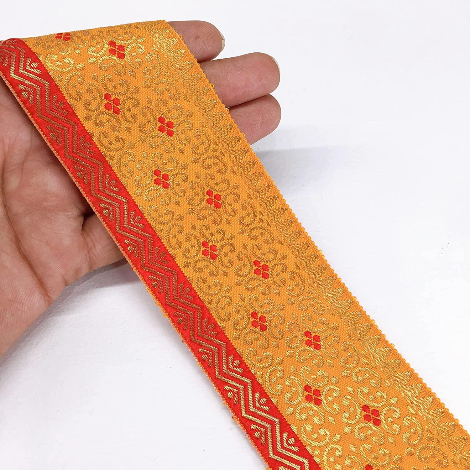 55mm Designer Jacquard, shown on white cotton