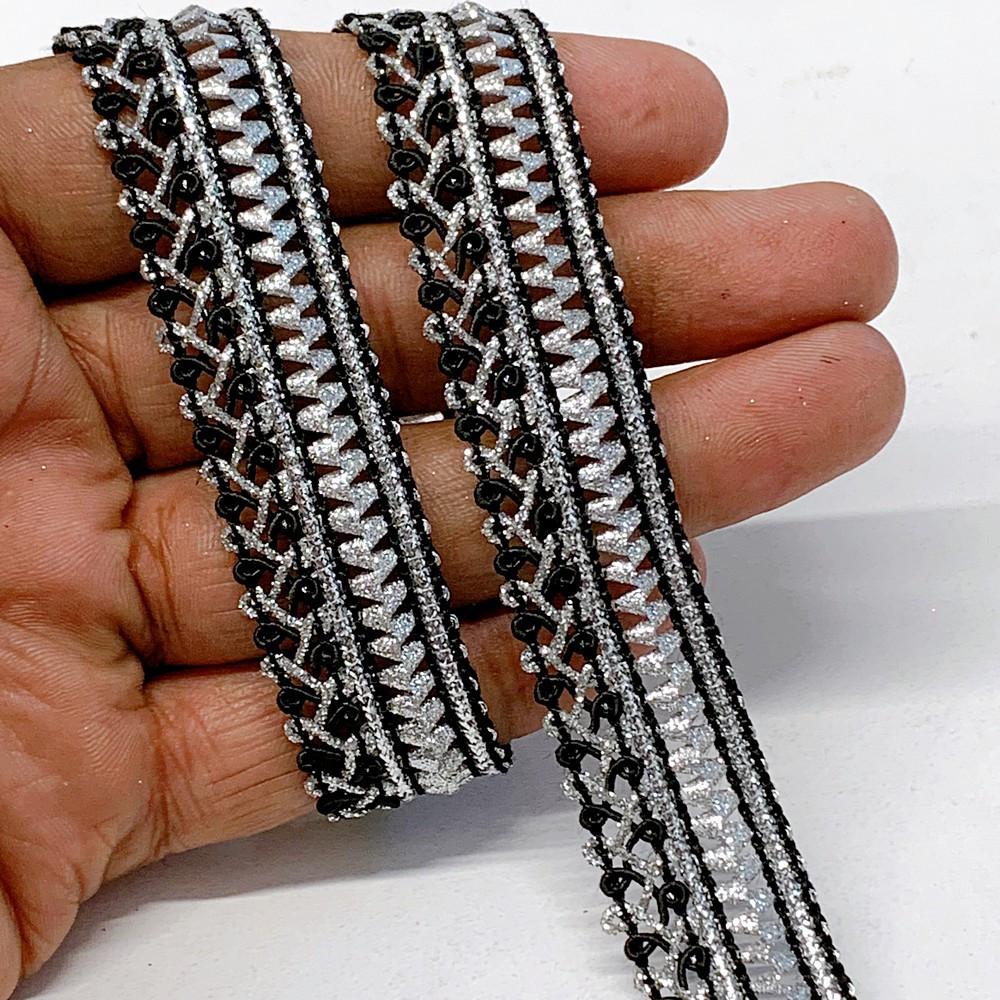 20mm Knitted Decorative Ribbon, shown on white cotton