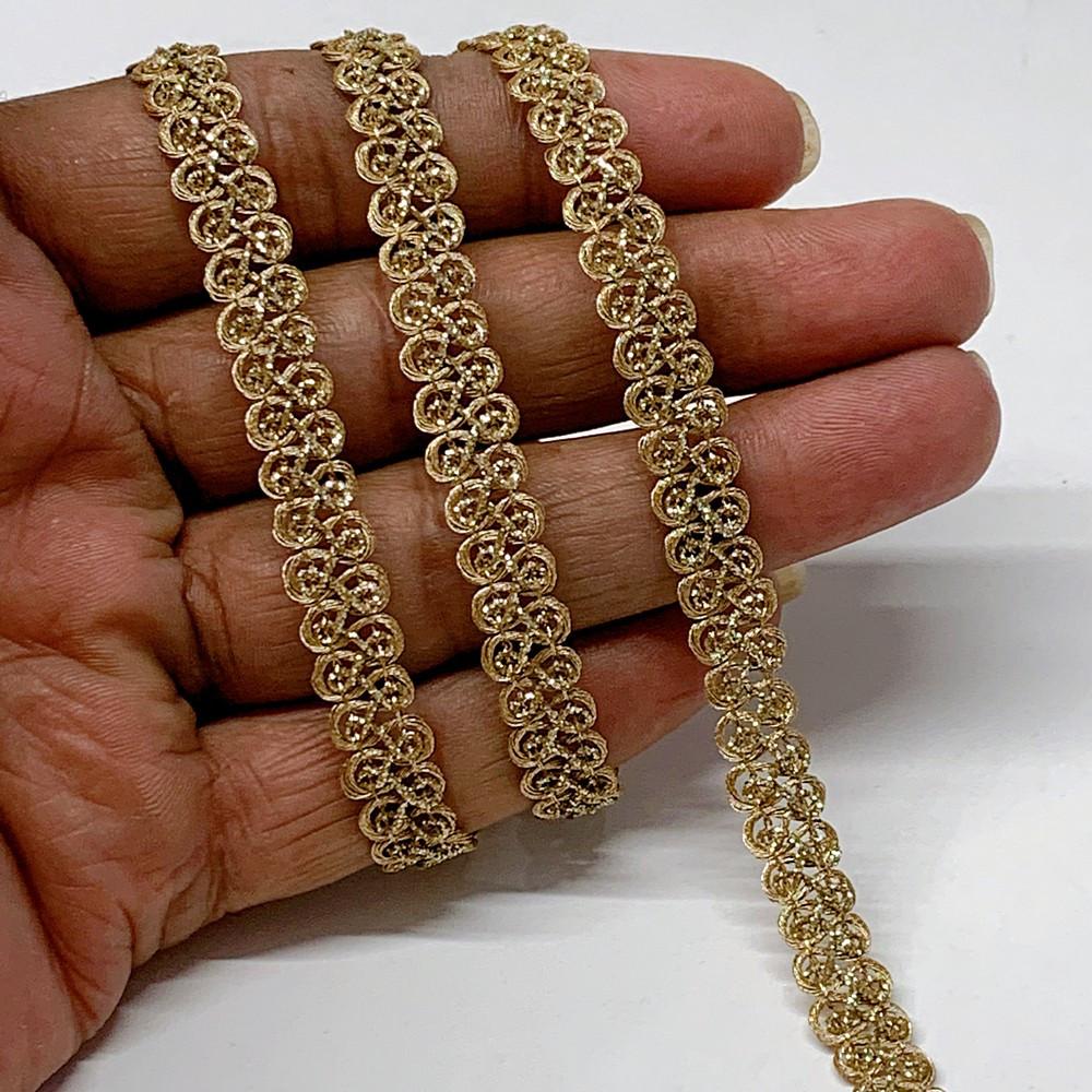 7 mm Knitted Decorative Ribbon, shown on white cotton
