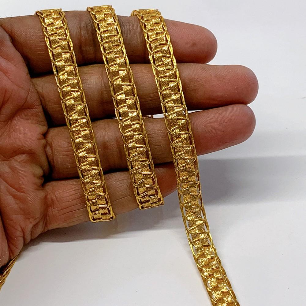 9 mm Knitted Decorative Ribbon, shown on white cotton