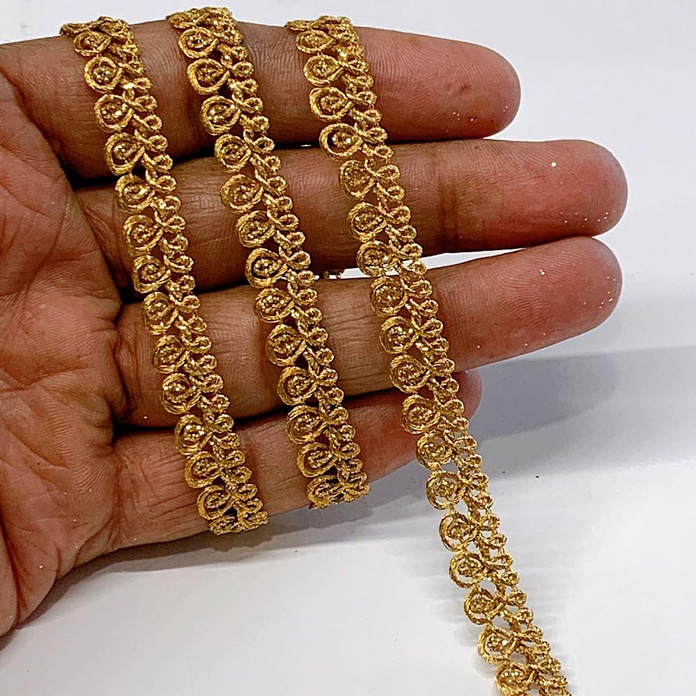 9 mm Knitted Decorative Ribbon, shown on white cotton