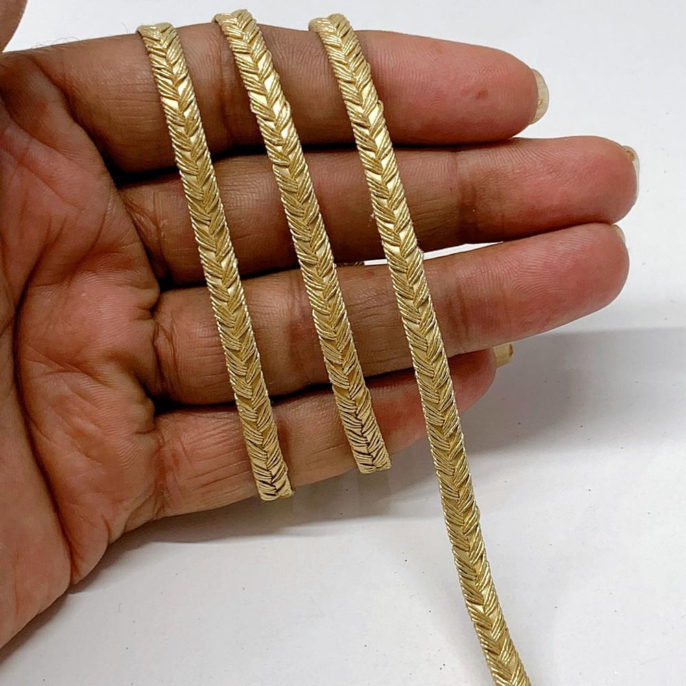 5 mm Knitted Decorative Ribbon, shown on white cotton