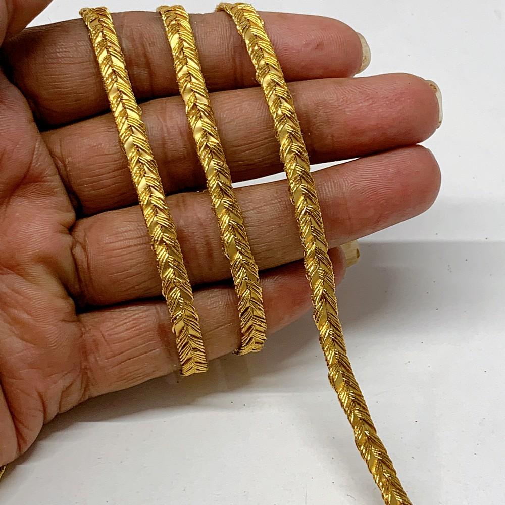 5 mm Knitted Decorative Ribbon, shown on white cotton