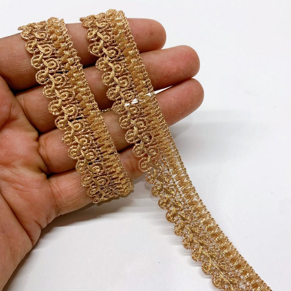 17 mm Knitted Decorative Ribbon, shown on white cotton