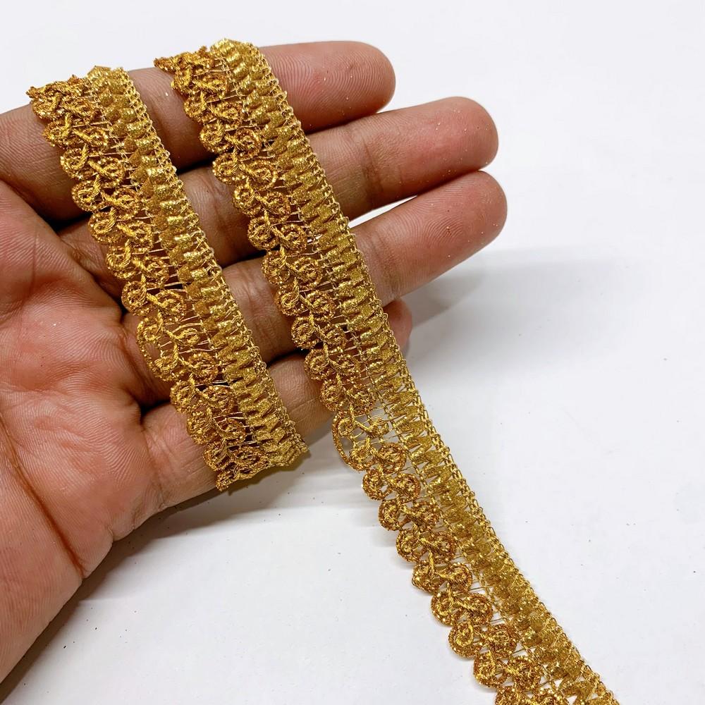 17 mm Knitted Decorative Ribbon, shown on white cotton