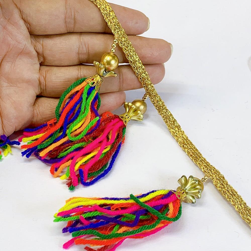 90mm Fringe, shown on white cotton