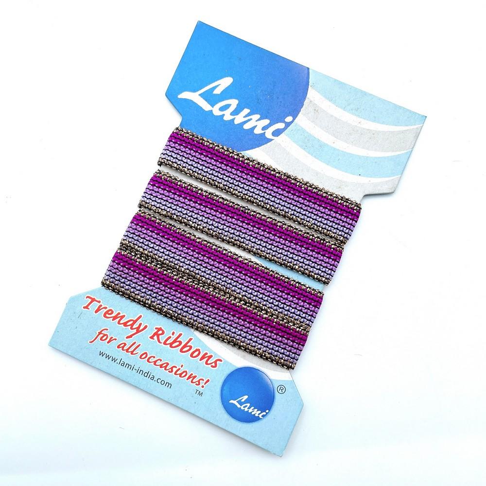 13mm & Gold Jacquard Ribbon, shown on white cotton