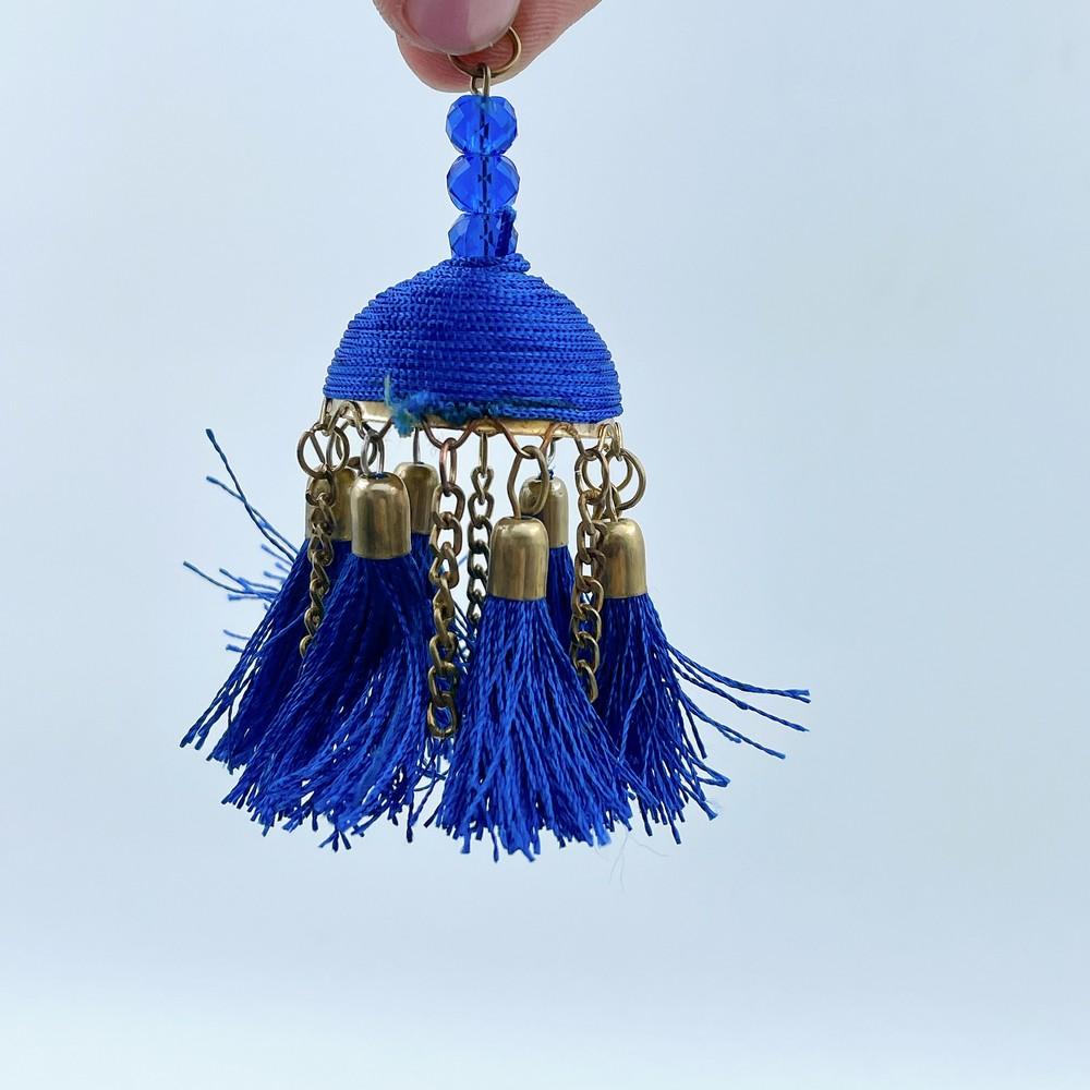 Single Dome Thread Latkan (Pack of 02), shown on white cotton