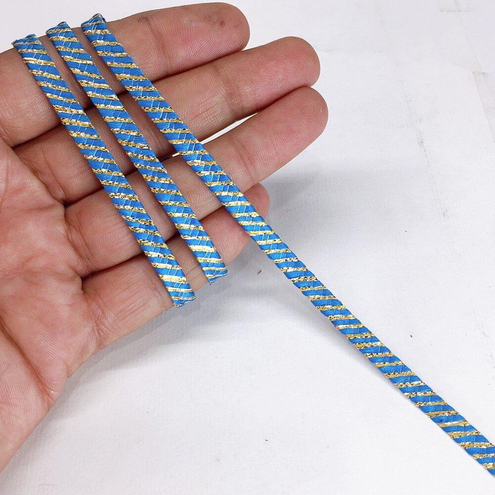 5mm Knitted Decorative Ribbon, shown on white cotton
